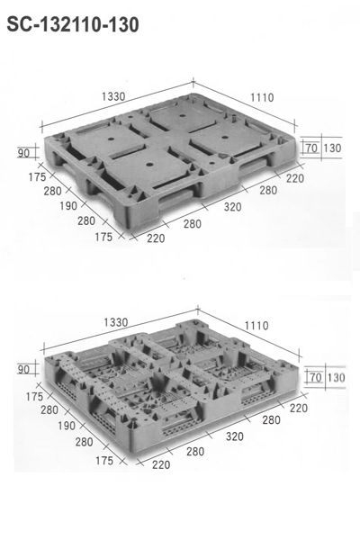 SC-132110-130四叉口塑膠棧板（南亞塑膠志向企業）